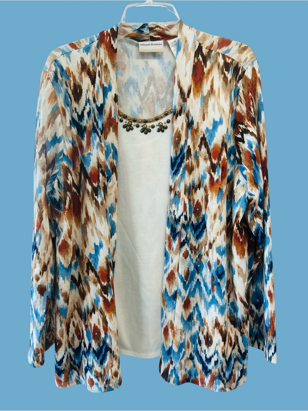 Alfred Dunner Layered Faux Twinset Top. - Picture 7 of 8